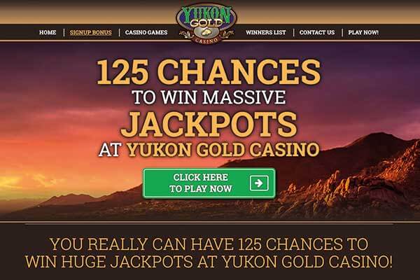 Yukon Gold 125 chances on the jackpot